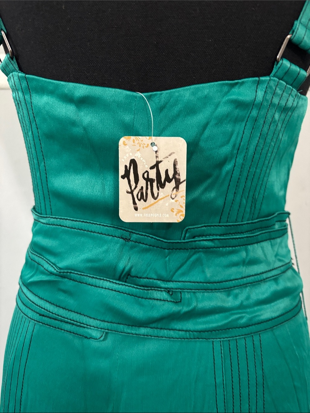 Free People Teal Green Sleeveless Women's Party Dress - Picture 7 of 15
